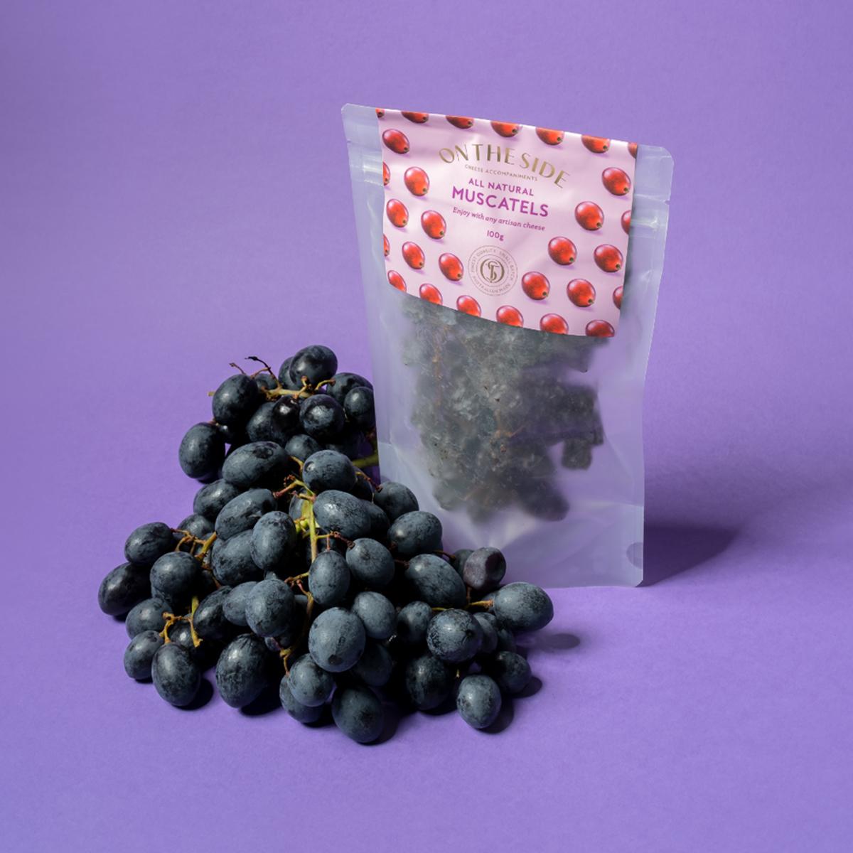 Muscatels - RETAIL - Ctn 6 x 100g | On The Side | Dried Fruit